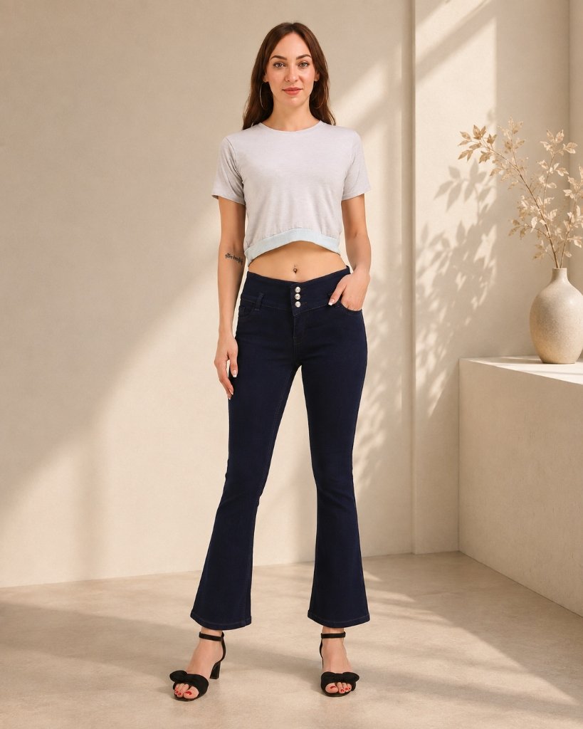 High-Rise Denim with Seamless Contour Fit