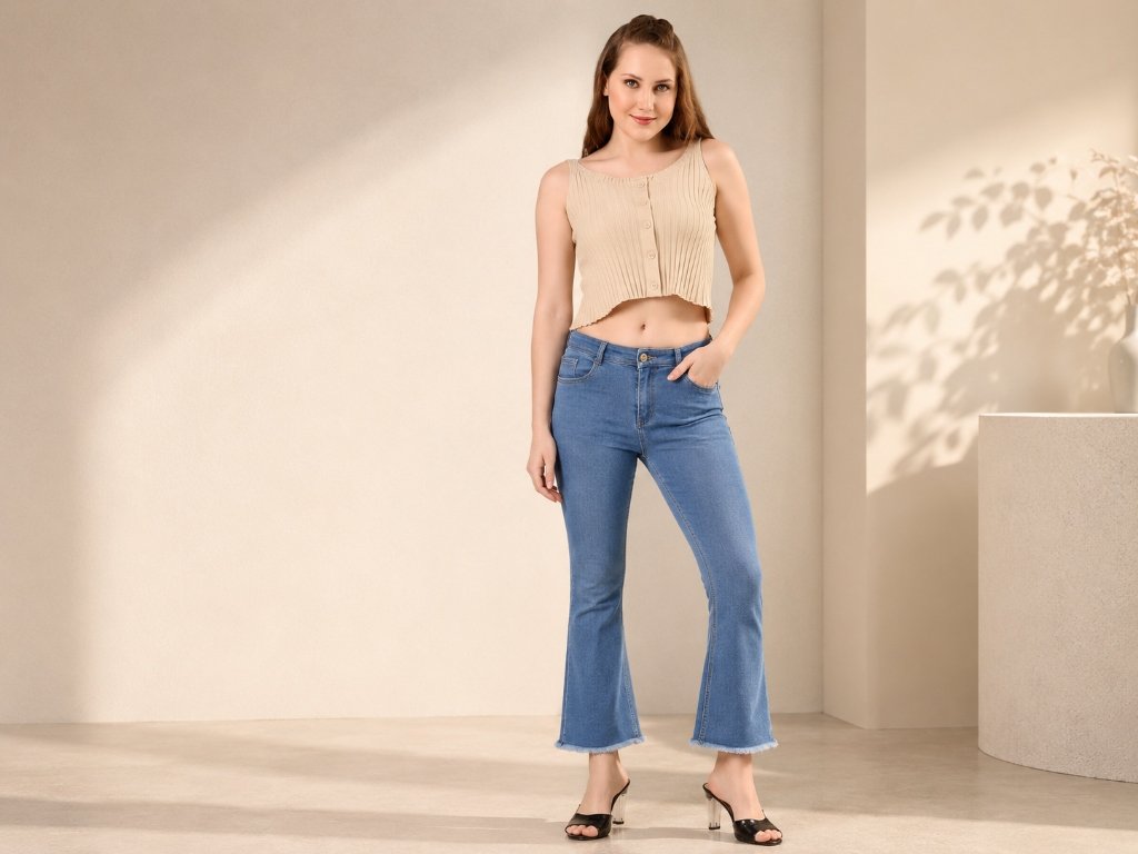 Vintage Raw Hem & Ankle Crop Silhouette