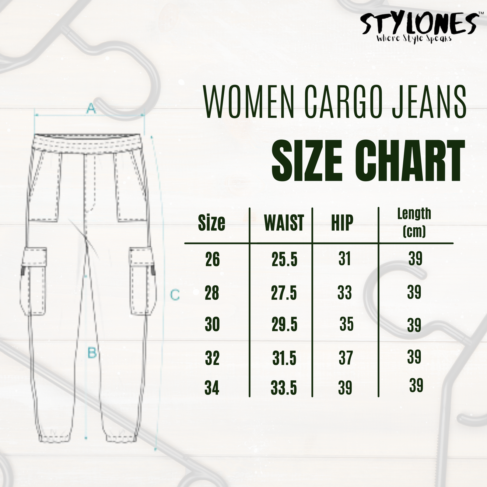 Stylones Women Cargo Jeans - alternate view