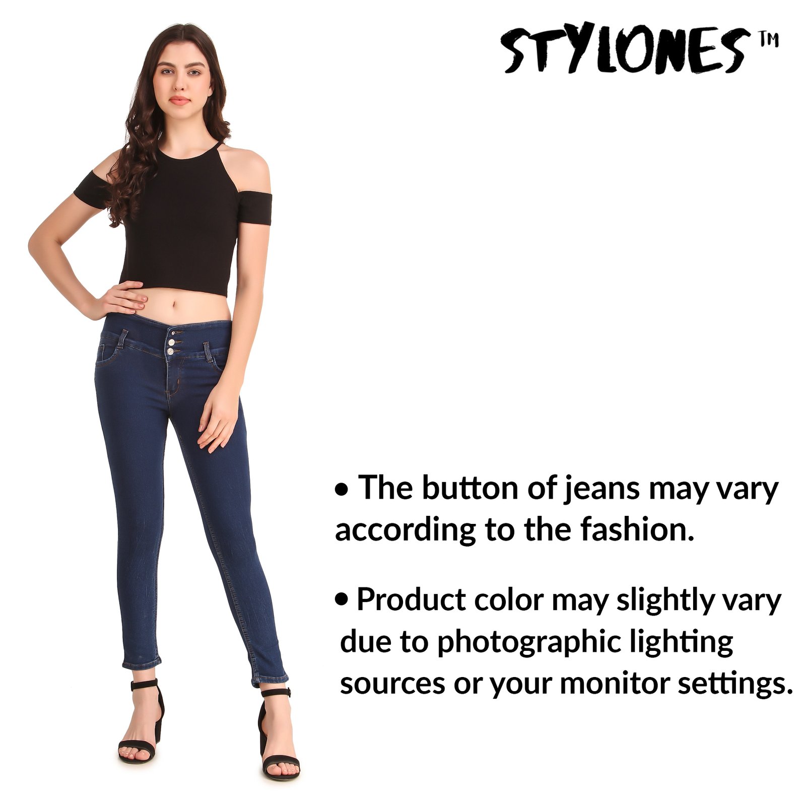 STYLONES Women's High Rise Slim Leg Jeans