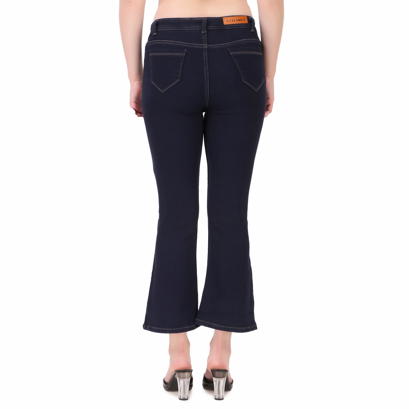 Stylones Bell Bottom Denim Jeans for Women - alternate view