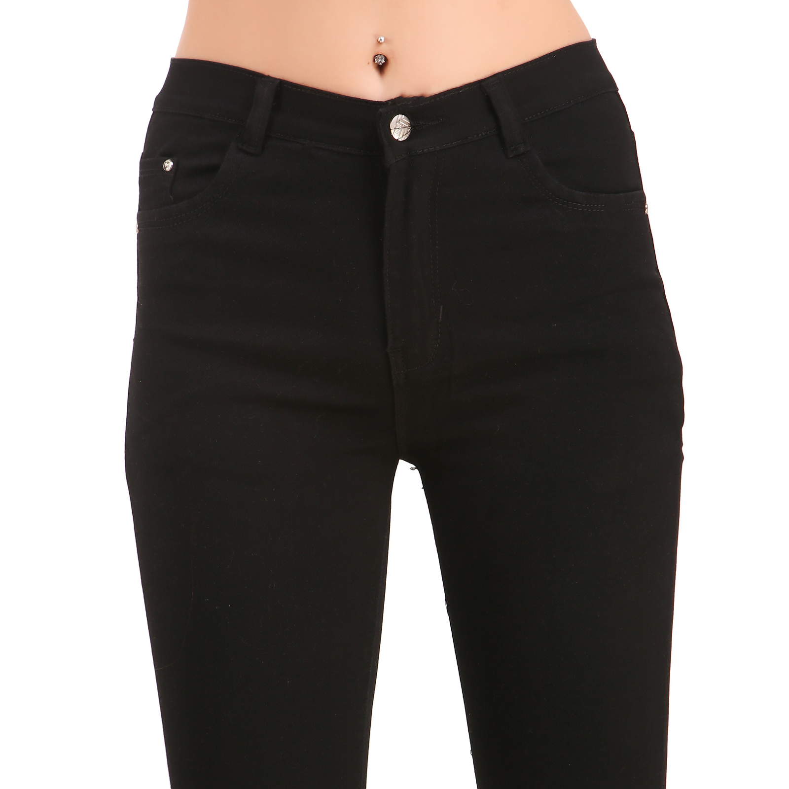 Stylones Mid Rise Single Button Slim Ankle Length Jeans